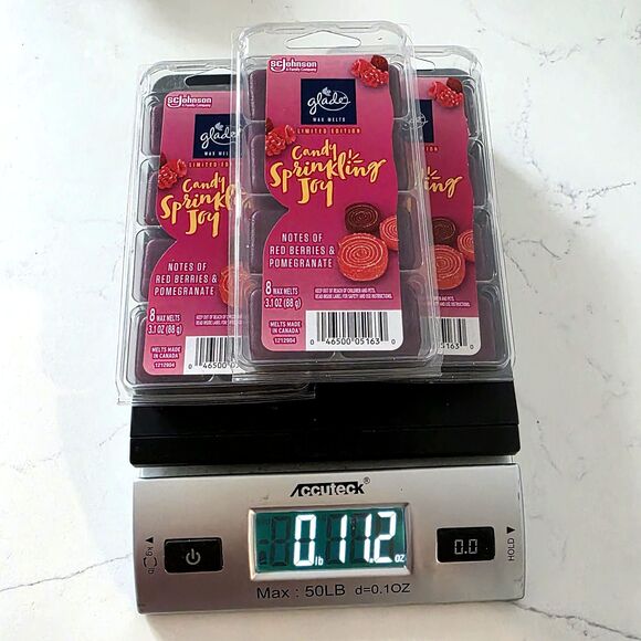 3 Pk Glade Wax Melts CANDY SPRINKLING JOY Red Berries Pomegranate Limited Ed - Picture 6 of 6
